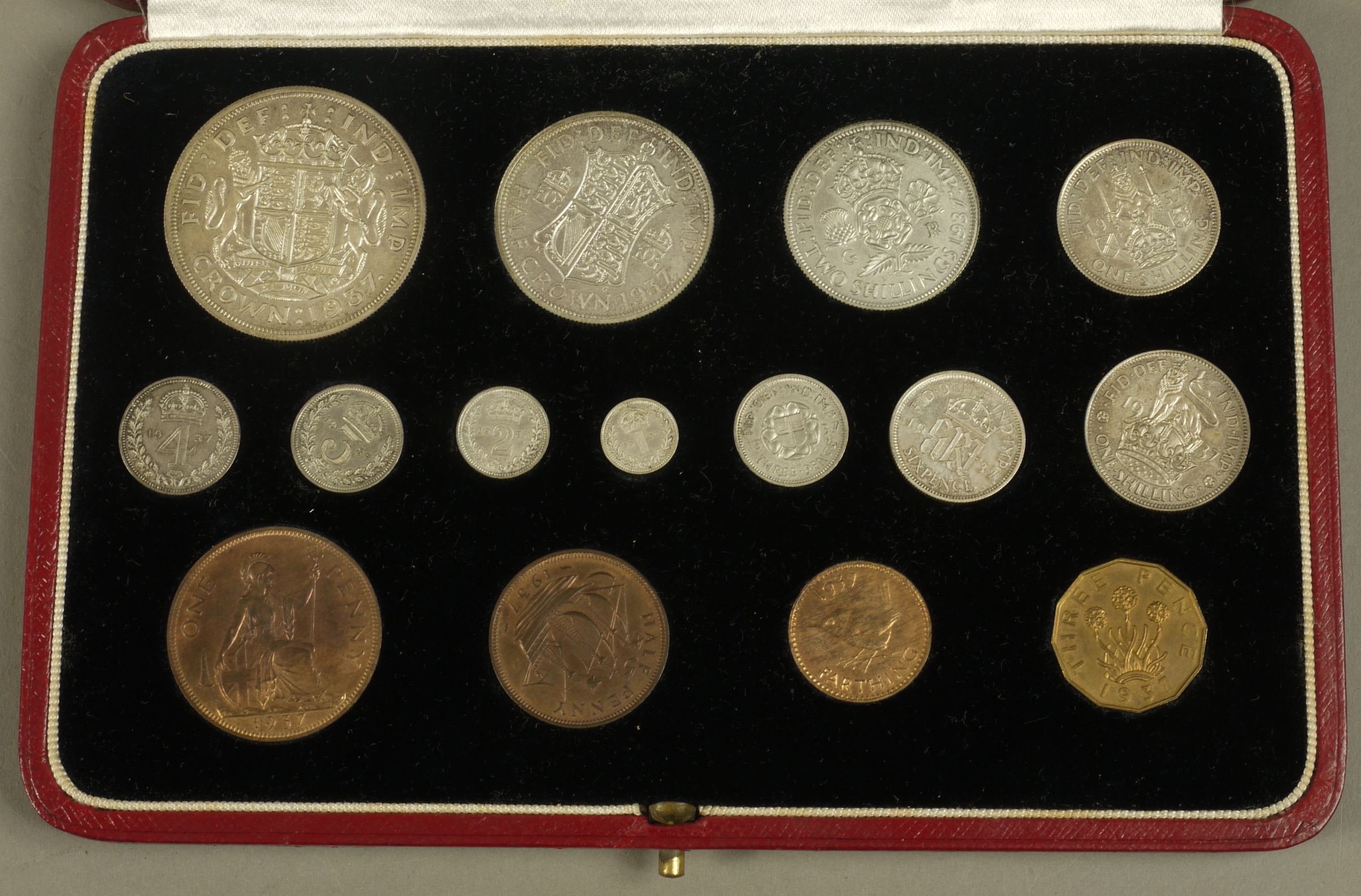 A George VI set of specimen coins 1937,