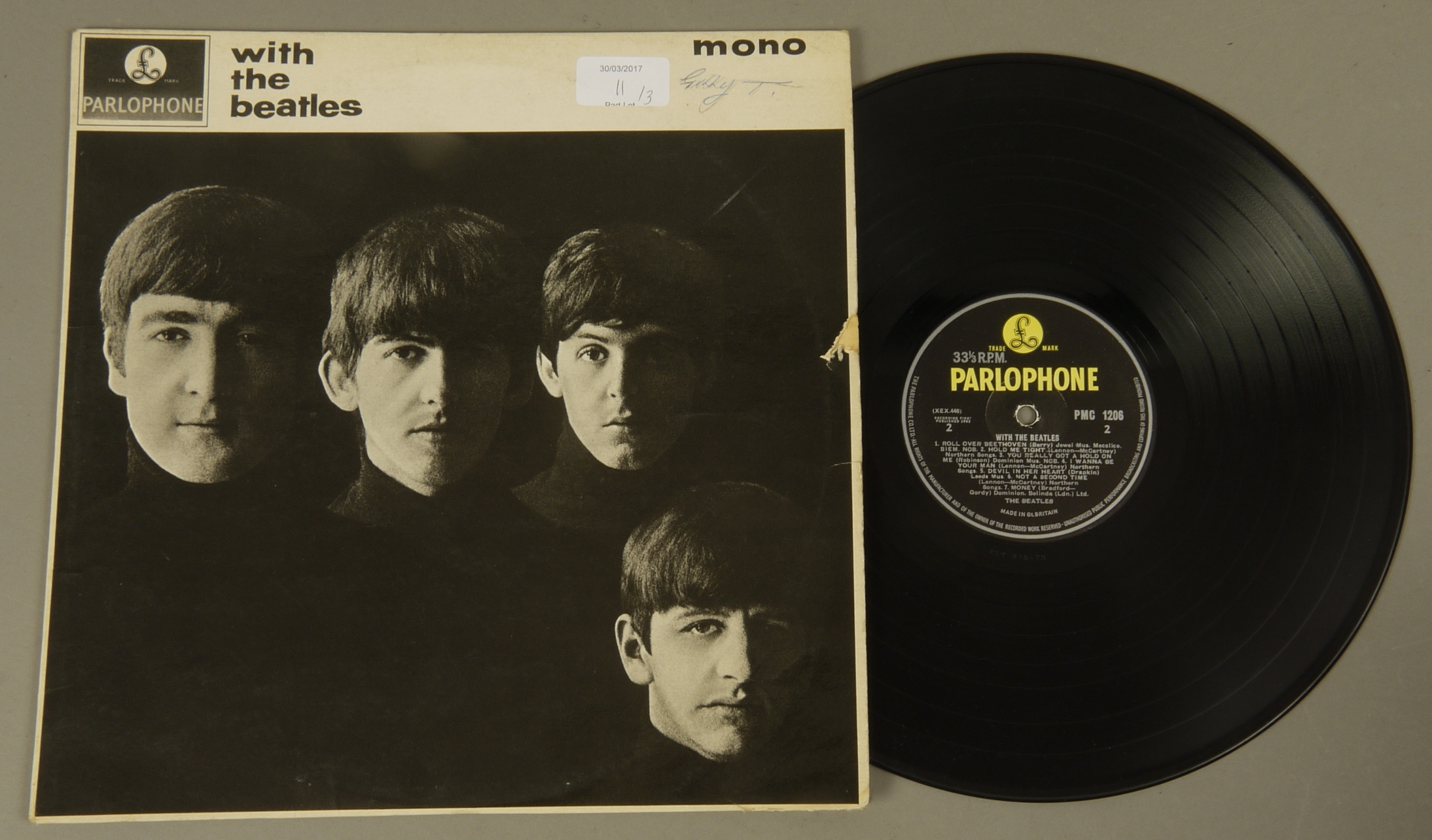 Beatles LPs Beatles, Please Please Me LP, Mono, 4th Issue, PMC 1202 Beatles, With The Beatles LP, - Image 10 of 11