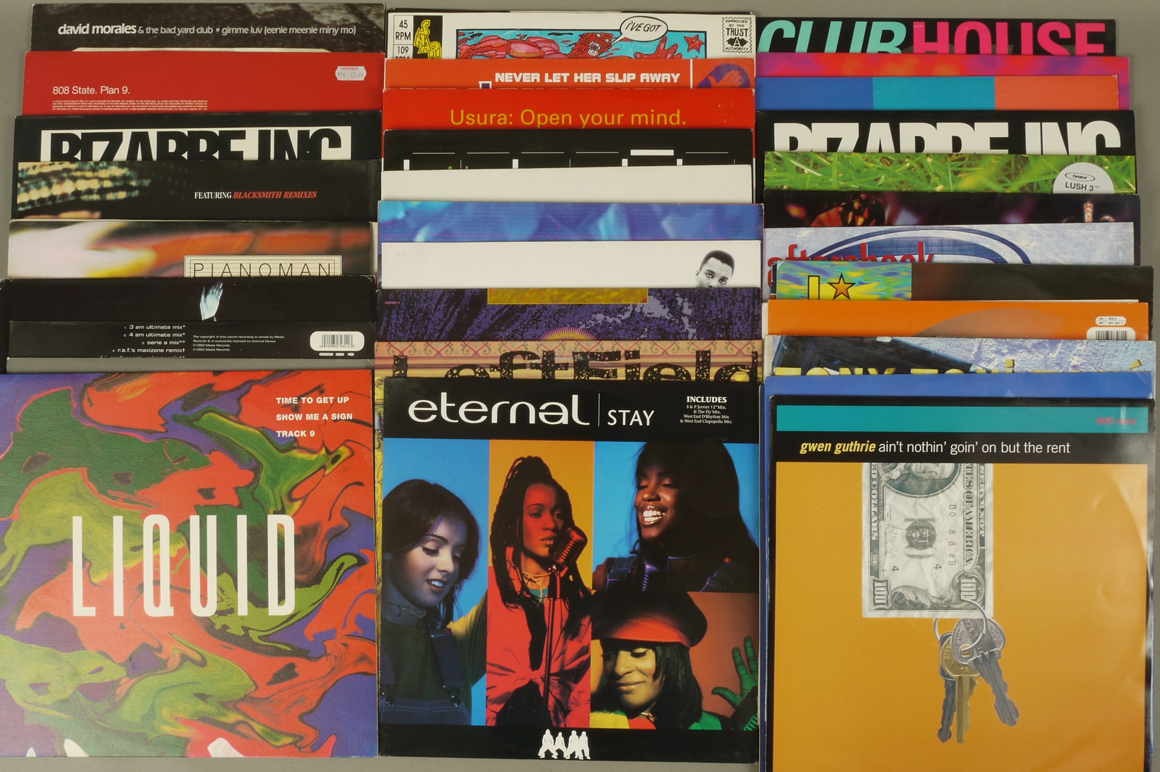 A collection of 12" vinyl singles from the 1980s/90s comprising:- Shaft: Monkey,