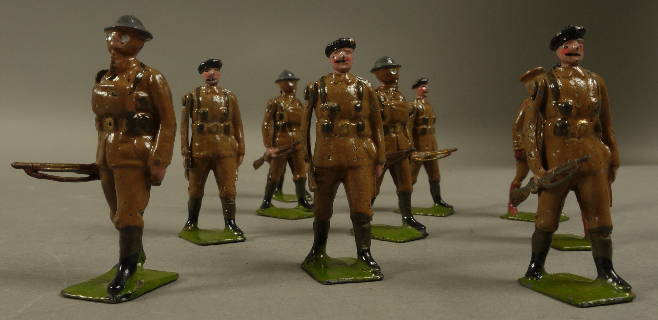 A collection of ten "Britains Ltd" cast lead soldiers
