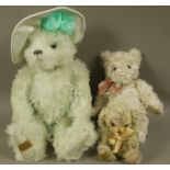 Two Merry thought bears, approximately 15cm long x 37cm long and a millennium bear by Gund,