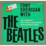 Beatles Vinyl 7" EPs (Polydor Label) Tony Sheridan with The Beatles, My Bonnie, Cry For A Shadow,