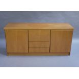 Christian Linneberg, Denmark, Teak sideboard, having four drawers to the centre,