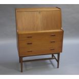 A teak bureau, c.