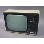 A Nikkai black and white television c.