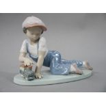 A Lladro figure, collectors society 1992, All Aboard, signed and dated 2.6.