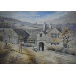 H Hodgson - Hagstocks, Shibden, watercolour, signed and dated 1884 and inscribed with title,