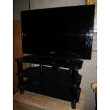 A Samsung 40inch colour television receiver and stand