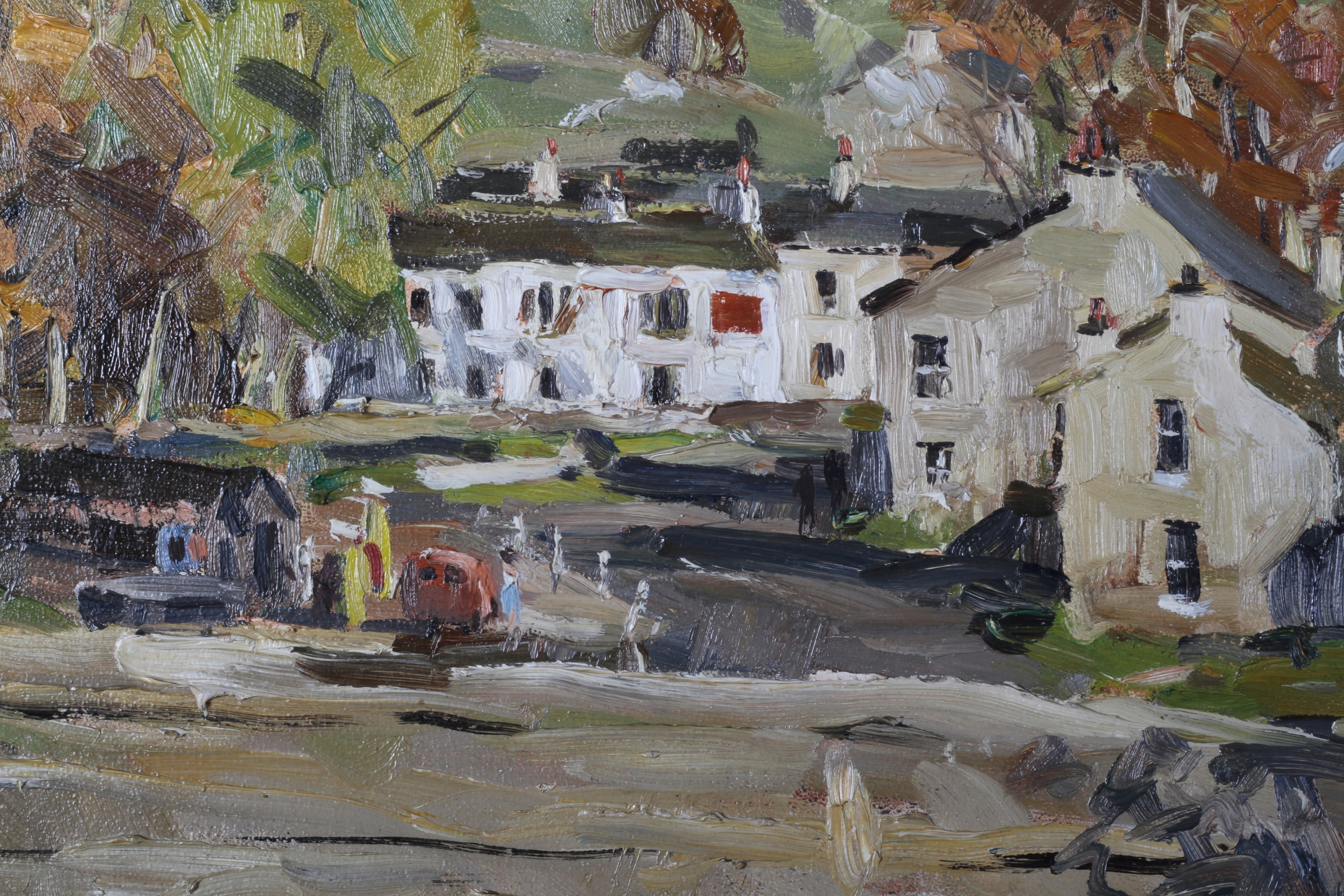 ARR Angus Rands (1922-1985) 'Kettlewell' The village and bridge over the Wharfe, - Image 2 of 3