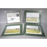 Graham W Baxter - a set of nine golfing prints; Old Course St Andrews, Muirfield Scotland,