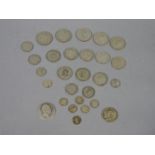 Approximately 190gm pre '47 silver and 30gm of pre 20's silver coins