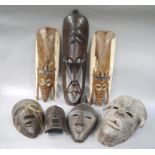 A quantity of African masks