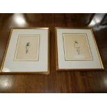 Continental school, mid 20th century, a pair swordsman, pen and ink, 19cm x 13cm,