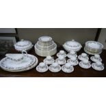 A quantity of Wedgwood Ivy House pattern tea and dinner ware printed with ivy leaf bands,