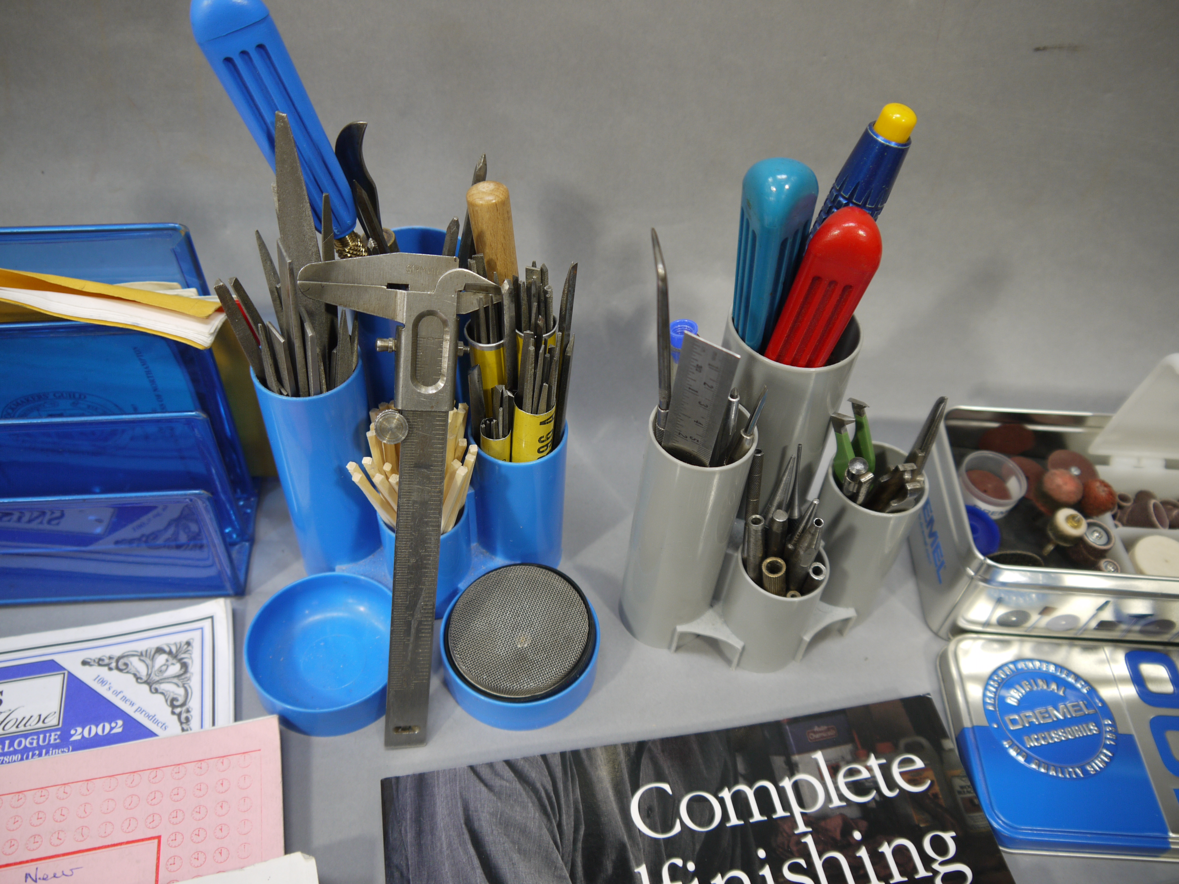 A large collection of clock and watch makers hand tools including, - Image 8 of 8