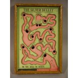 A wooden framed card puzzle - The Silver Bullet or The Road to Berlin, 24cm x 16.