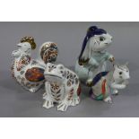 Two Bellwood artist studio porcelain figures of a mouse and rabbit,