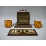 A Victorian mahogany and cut brass book trough,