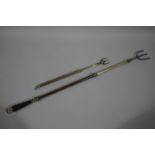 Two Victorian toasting forks,