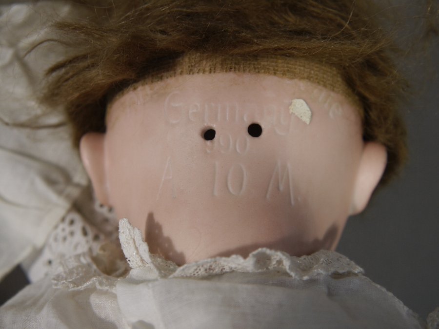 An Armand Marseille bisque headed doll having sleeping blue eyes, open mouth, - Image 3 of 3