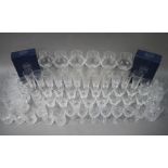 A quantity of Stuart crystal including brandy glasses, tumblers, wines,