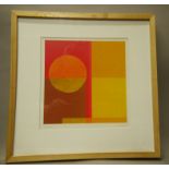 After Amaina, abstract of sunset, colour print,