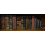 Leather bindings; including Shakespeare, The Universe, Pouchet, Florus two volumes,