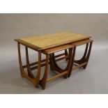 A G Plan teak nest of three tables, rectangular,