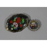 A 19th century micro mosaic brooch,