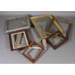 Large gilt frame of plain design, 107cm x 87cm; a giltwood-gesso frame,