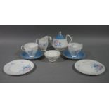 A Royal Albert 'Sorrento' early morning tea for two set, comprising teapot, sugar and milk,