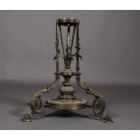 A Victorian silver plated brass lamp base,