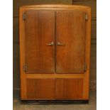 An oak cased cabinet refrigerator c.