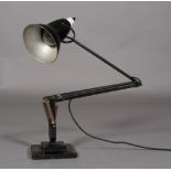 A Herbert Terry black anglepoise desk lamp c.