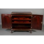 An Edward VII grained mahogany dwarf press,