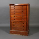 A late Victorian mahogany Wellington chest by Armstrongs Ltd.