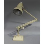 A Herbert Terry cream metal anglepoise lamp c.