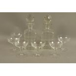 A pair of decanters,