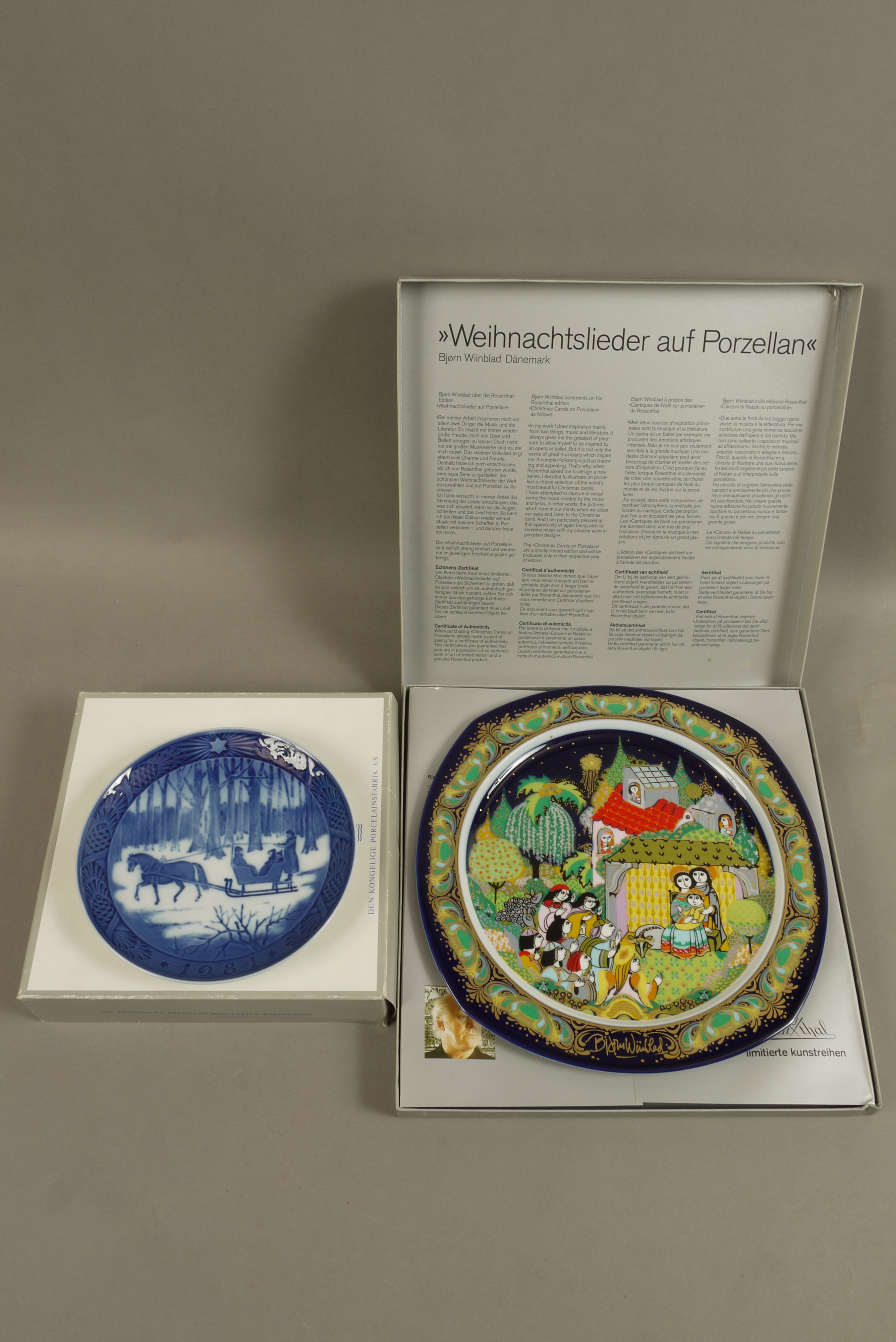 A Rosenthal limited edition Bjorn Winblad plate, boxed,