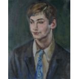 ARR D* Siddall, mid 20th century portrait of a young woman; portrait of a young man; bust length,