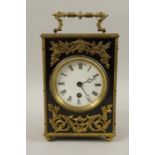 A late 19th century continental mantel clock,