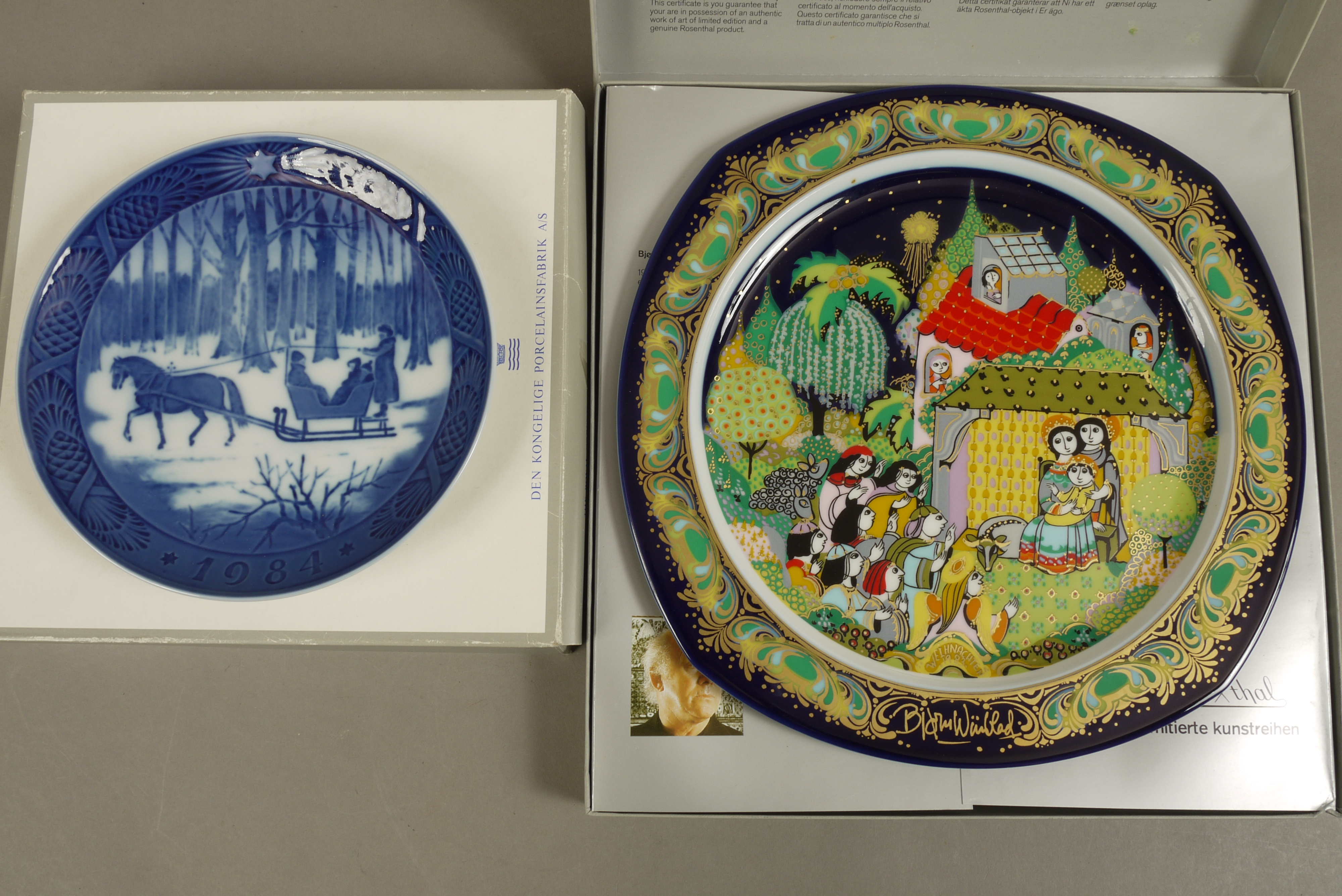 A Rosenthal limited edition Bjorn Winblad plate, boxed, - Image 2 of 4