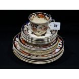 A Masons Ironstone Eighteen Piece Mandalay Pattern Tea Set Together With Five Further Side Plates