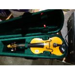 A Chinese Manufacture Cased Students Type Violin