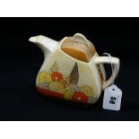 A Clarice Cliff Capri Pattern Montana Shape Tea Pot