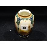 A Royal Worcester Hadley Ware Floral Painted Vase, 4.5" High