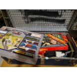 A Travelling Trunk Containing A Quantity Of Mainly Boxed Hornby And Lima Model Railways Sets And