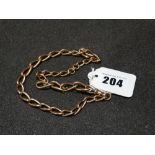 A 9ct Gold Graduated Link Watch Chain, 39gm