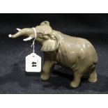 A Beswick Model Elephant With Trunk Stretching, Model 974, Gloss Finish