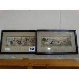 Two Stevengraph Silk Woven Pictures Of Hunting Scenes